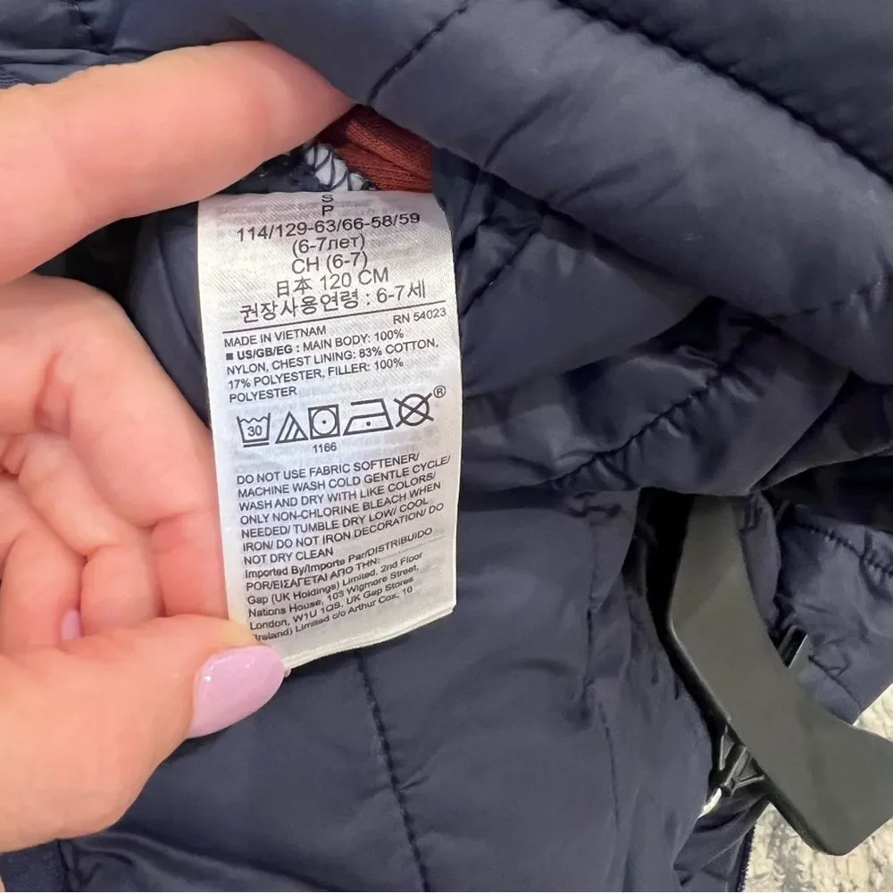 Gap Kids Recycled Nylon Fit Tech Reversible Vest Puffer